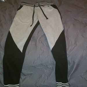 Black and grey sweat pants
